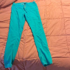 ❌SOLD Teal/blue long skinny jeans